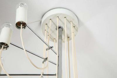 Alain Richard French Mid Century Minimalist A16 Chandelier by Alain Richard for Disderot