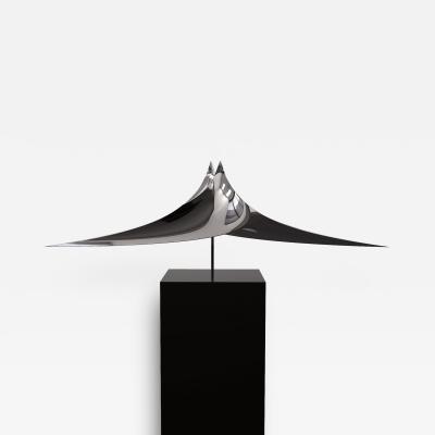 Alata Cubus Polished Stainless Steel Sculpture Geometra Collection