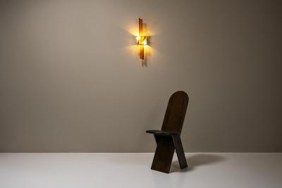 Albano Poli Albano Poli Large Wall Applique in Amber and Transparent Murano Glass