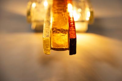 Albano Poli Albano Poli Large Wall Applique in Amber and Transparent Murano Glass