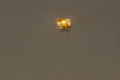 Albano Poli Poliarte Wall Applique Amber and Cristallo Glass Italy 1970s