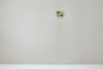 Albano Poli Poliarte Wall Applique Amber and Cristallo Glass Italy 1970s