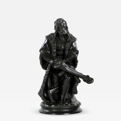 Albert Ernest Carrier Belleuse French Antique Bronze Sculpture of Albrecht Durer by Albert Carrier Belleuse