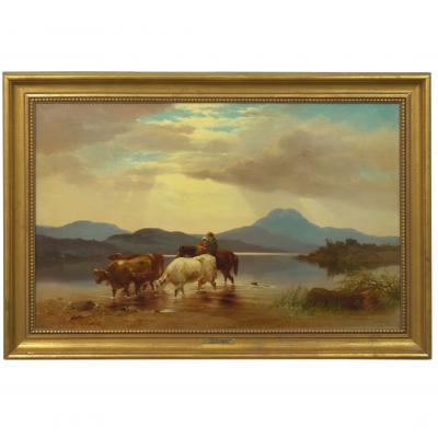 Albert Fitch Bellows Homeward Bound 1863 American Landscape Painting by Albert Fitch Bellows