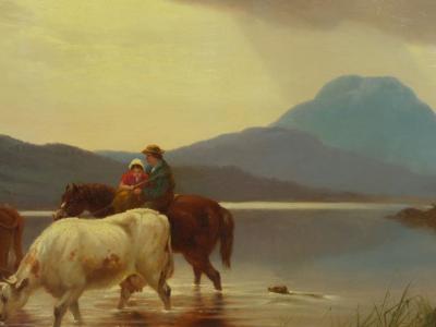 Albert Fitch Bellows Homeward Bound 1863 American Landscape Painting by Albert Fitch Bellows