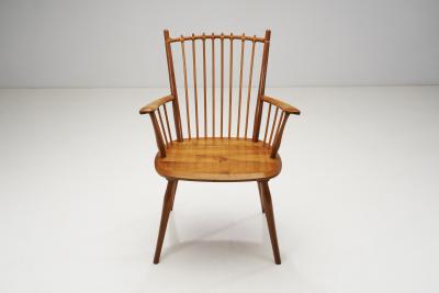 Albert Haberer Albert Haberer Cherry Wood Chairs for Hermann Fleiner Germany 1950s