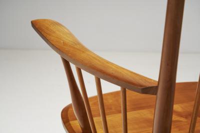 Albert Haberer Albert Haberer Cherry Wood Chairs for Hermann Fleiner Germany 1950s