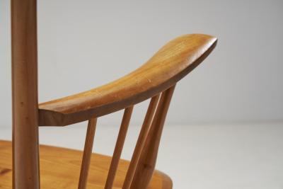 Albert Haberer Albert Haberer Cherry Wood Chairs for Hermann Fleiner Germany 1950s