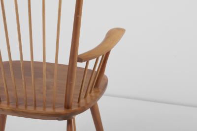 Albert Haberer Armchair in Solid Wood by Albert Haberer for Hermann Fleiner Germany 1950s