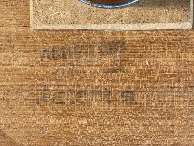 Albert Larsson Pair of Swedish teak tripod side drinks tables Albert Larsson for Albert Tibro