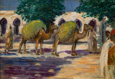 Albert Melville Graves Camel with Alfalfa at Souk el Jumma Tripoli Albert Melville Graves