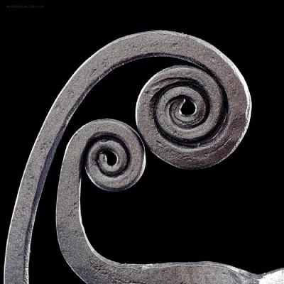 Albert Paley EARLY WROUGHT IRON CANDLESTICK SCULPTURE BY ALBERT PALEY 1966