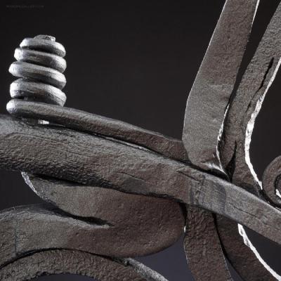 Albert Paley EARLY WROUGHT IRON CANDLESTICK SCULPTURE BY ALBERT PALEY 1966