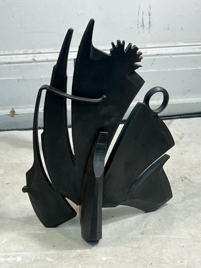 Albert Paley IMPORTANT POST MODERN ABSTRACT ANDIRONS BY ALBERT PALEY