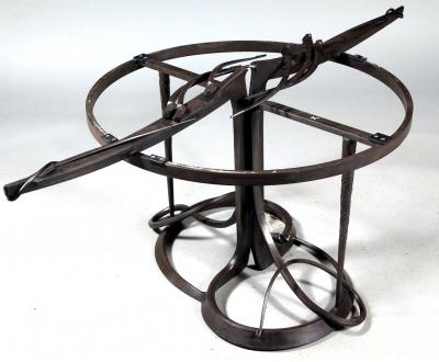 Albert Paley Large Bespoken Sculpted Steel Table with Slate Top Albert Paley