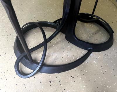 Albert Paley Large Bespoken Sculpted Steel Table with Slate Top Albert Paley