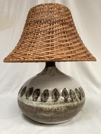 Albert Thiry 1970s Studio pottery lamp by Thiry