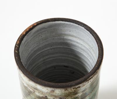 Albert Thiry Glazed Ceramic Two Part Jar Candle Holder by Albert Thiry Vallauris France