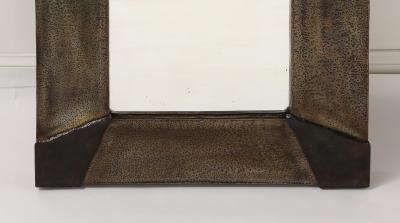 Alberto Cassoli Patinated Iron Mirror Italy late 1960s 