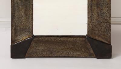 Alberto Cassoli Patinated Iron Mirror Italy late 1960s 