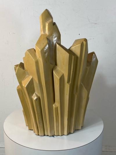 Alberto Diego Giacometti ABSTRACT CRYSTAL FORM PLASTER VASE IN THE MANNER OF GIACOMETTI