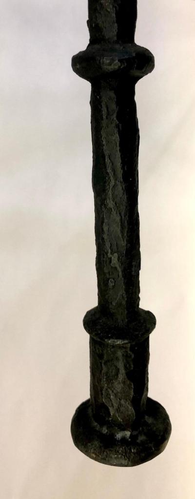 Alberto Diego Giacometti French Mid Century Bronzed Wrought Iron Console in Style of Giacometti