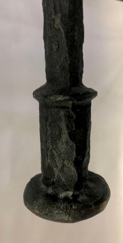 Alberto Diego Giacometti French Mid Century Bronzed Wrought Iron Console in Style of Giacometti