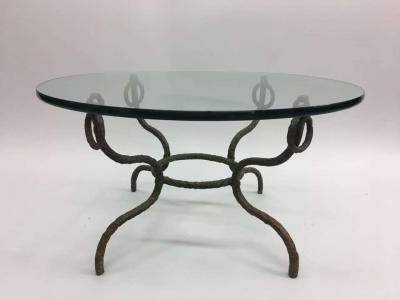 Alberto Diego Giacometti French Mid Century Hammered Iron Bronze Coffee Table Style Giacometti