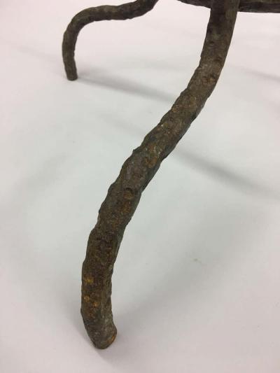 Alberto Diego Giacometti French Mid Century Hammered Iron Bronze Coffee Table Style Giacometti