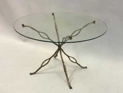 Alberto Diego Giacometti French Modern Craftsman Gilt Bronze Side or Coffee Table in style of Giacometti