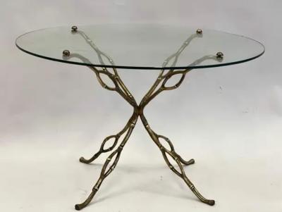 Alberto Diego Giacometti French Modern Craftsman Gilt Bronze Side or Coffee Table in style of Giacometti