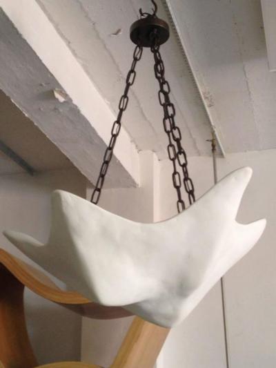Alberto Diego Giacometti Two French Plaster Chandeliers after a Model by Alberto and Diego Giacometti