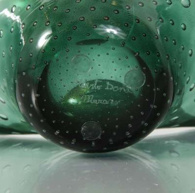 Alberto Dona Alberto Don Murano Green Bullicante and Aventurina Glass Dish 1970s 2