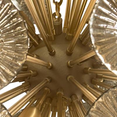 Alberto Dona Alberto Dona Inspired Custom Textured Murano Glass Disc Chandelier