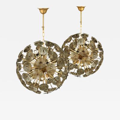 Alberto Dona Alberto Dona Inspired Textured Murano Glass Disc Chandelier 2023