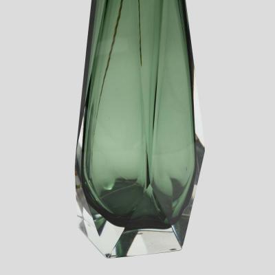 Alberto Dona Pair of Briolette Murano glass emerald green table lamps