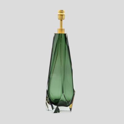 Alberto Dona Pair of Briolette Murano glass emerald green table lamps