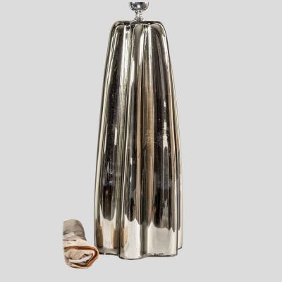 Alberto Dona Pair of Fluted mirrored Murano Glass Table Lamps by Alberto Don 