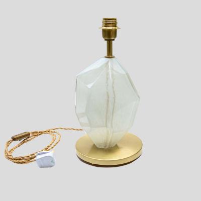 Alberto Dona Pair of Ice colour faceted Murano glass table lamps