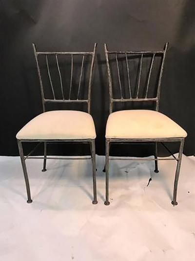 Alberto Giacometti Exceptional Suite of Four Sculptural Iron Chairs in the manner of Giacometti