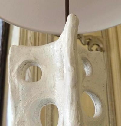 Alberto Giacometti PAIR Handmade French Expressionist Plaster Table Lamps after Alberto Giacometti