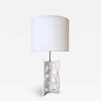 Alberto Giacometti PAIR Handmade French Expressionist Plaster Table Lamps after Alberto Giacometti