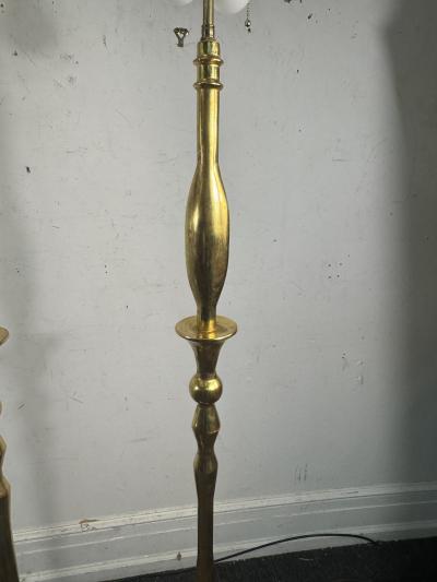 Alberto Giacometti PAIR OF GOLDLEAF METAL AFTER ALBERTO GIACOMETTI POMME DE PIN FLOOR LAMPS