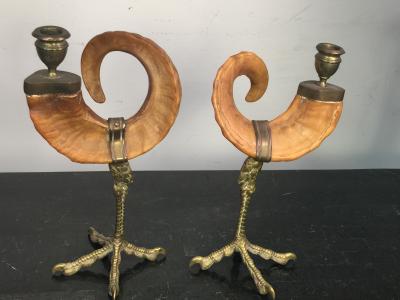 Alberto Giacometti TWO PAIR MODERN BRONZE CANDLESTICKS PRICE PER PAIR