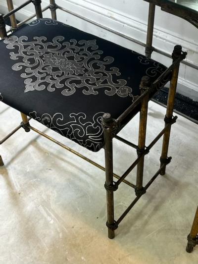 Alberto Giacometti UNUSUAL BRUTALIST VANITY AND BENCH IN THE MANNER OF ALBERTO GIACOMETTI