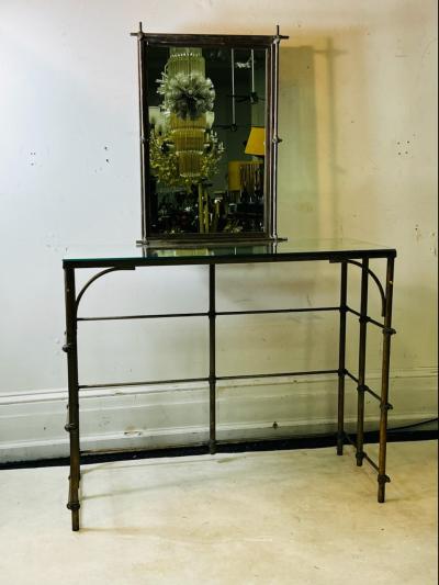 Alberto Giacometti UNUSUAL BRUTALIST VANITY AND BENCH IN THE MANNER OF ALBERTO GIACOMETTI