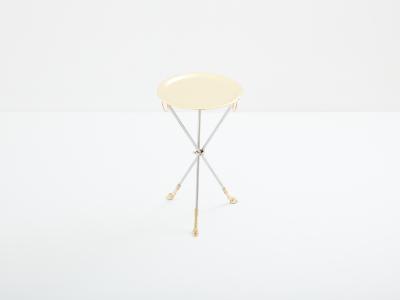 Alberto Orlandi Alberto Orlandi brass steel gueridon serving tray table 1970s