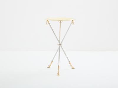 Alberto Orlandi Alberto Orlandi brass steel gueridon serving tray table 1970s