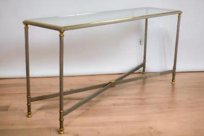 Alberto Orlandi Elegant Iron and Brass Console Table by Alberto Orlandi Italy 1970
