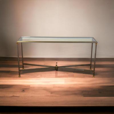 Alberto Orlandi Elegant Iron and Brass Console Table by Alberto Orlandi Italy 1970